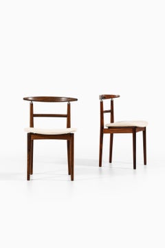 Helge Sibast & Børge Rammeskov 8 Dining Chairs in Rosewood and Fabric, 1962