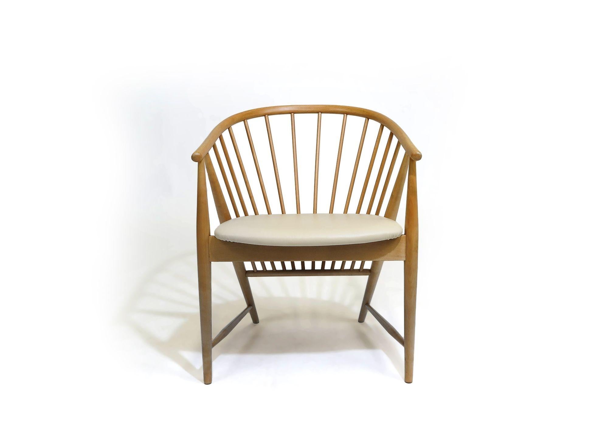 Oiled Helge Sibast Danish Beech Arm Chair For Sale
