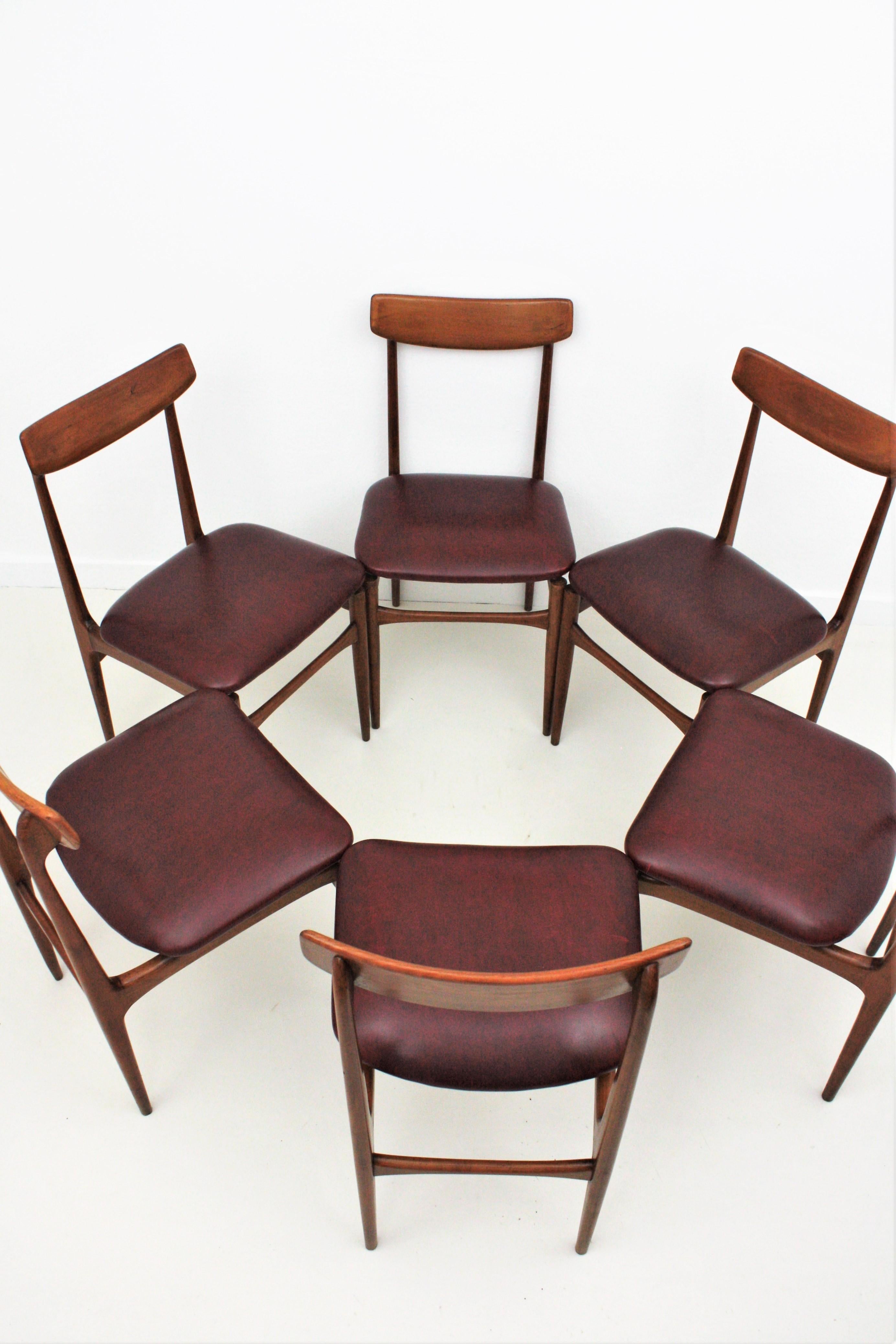 Helge Sibast Danish Modern Teak Dinning Chairs, Sechser-Set im Angebot 9