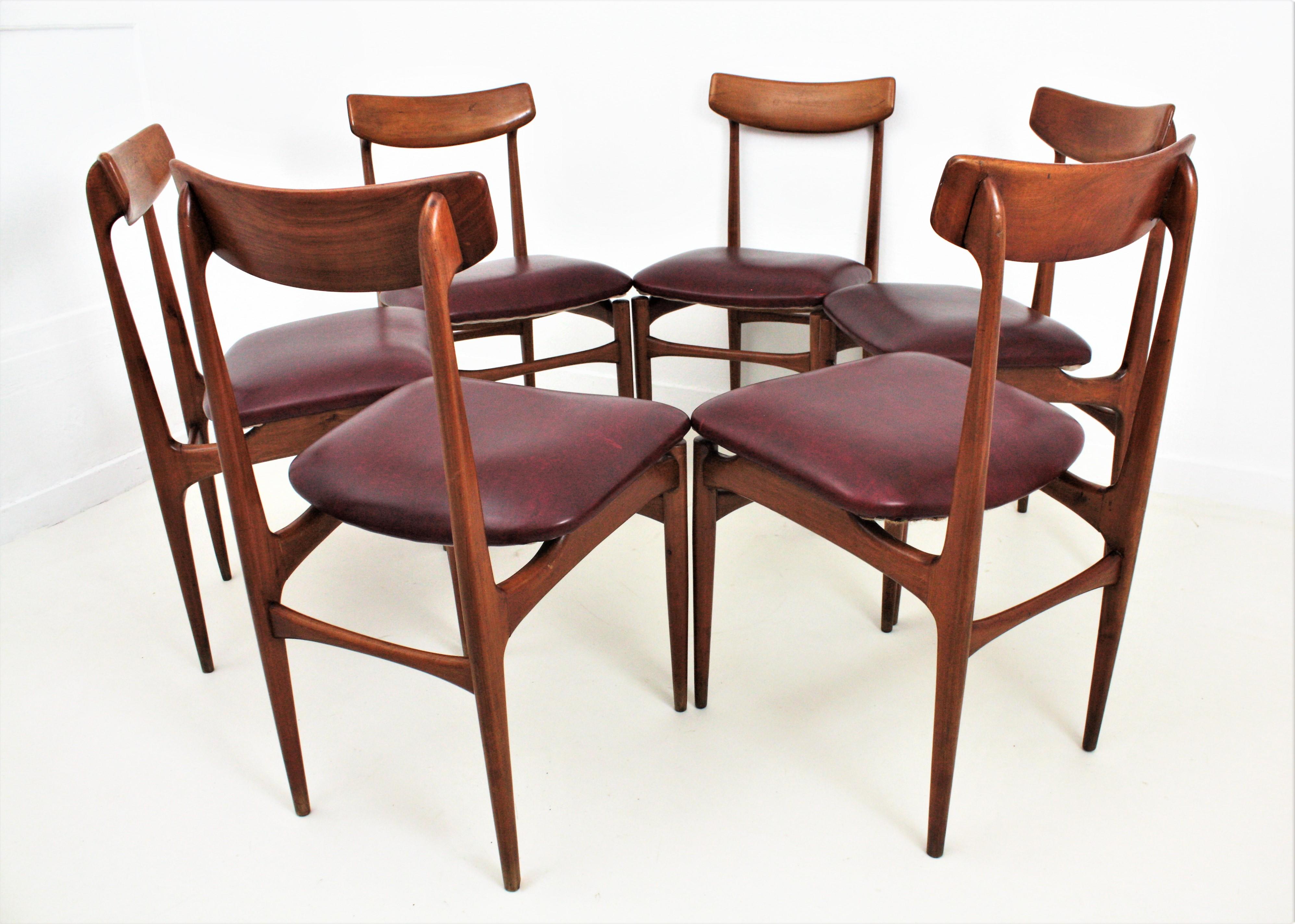 Helge Sibast Danish Modern Teak Dinning Chairs, Sechser-Set im Angebot 11
