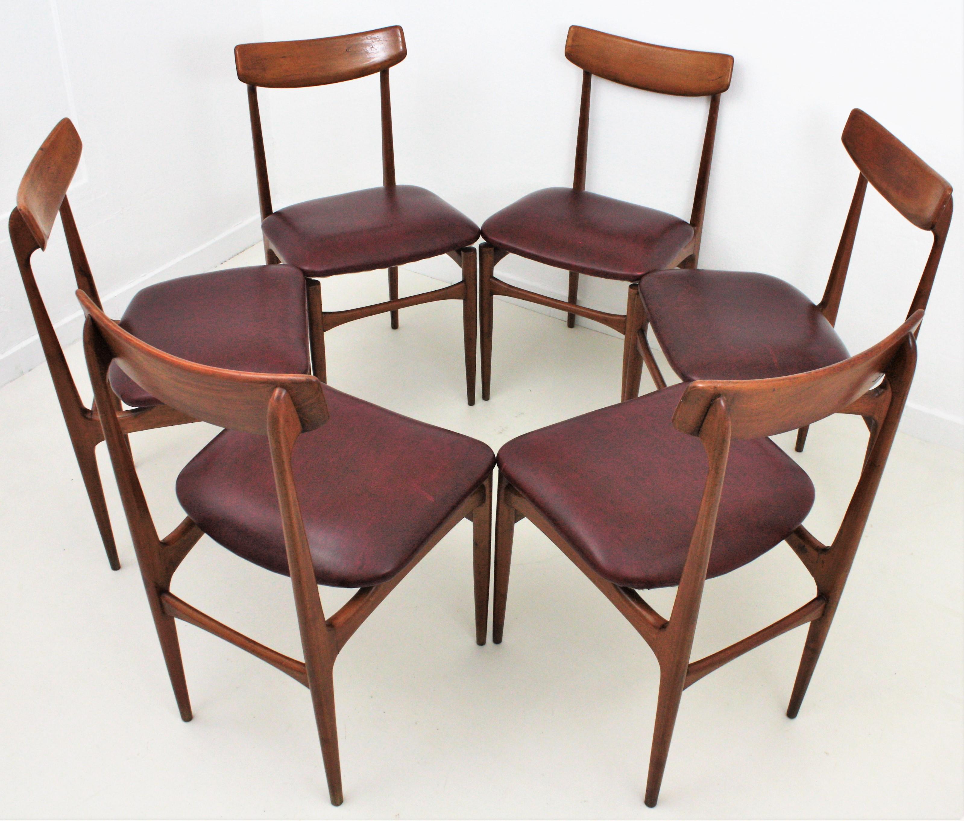 Helge Sibast Danish Modern Teak Dinning Chairs, Sechser-Set im Angebot 13