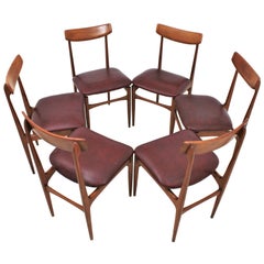 Helge Sibast Danish Modern Teak Dinning Chairs, Set of Six