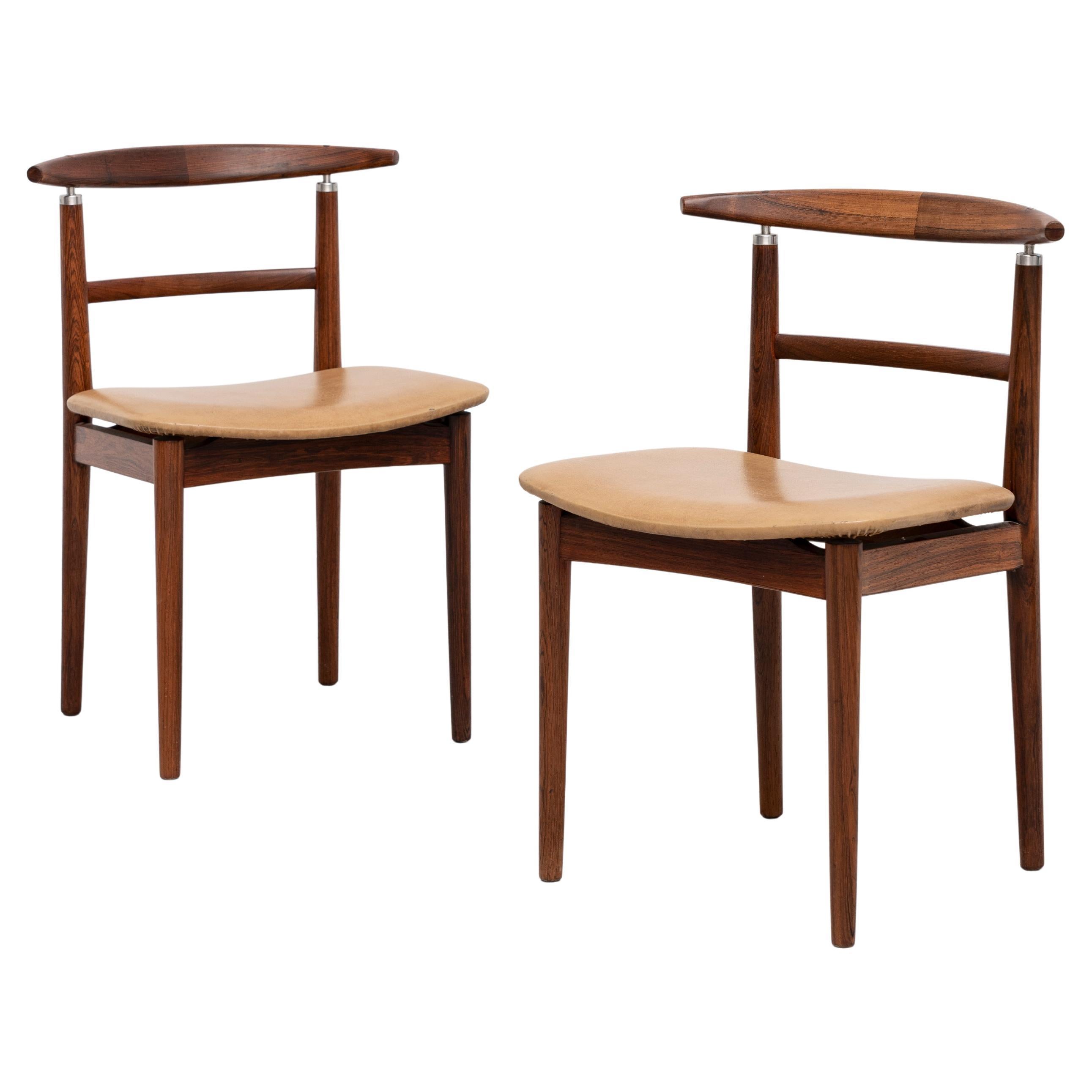 HELGE SIBAST ( Denmark, 1908-1984) Set of six chairs, model 465, c. 1962.