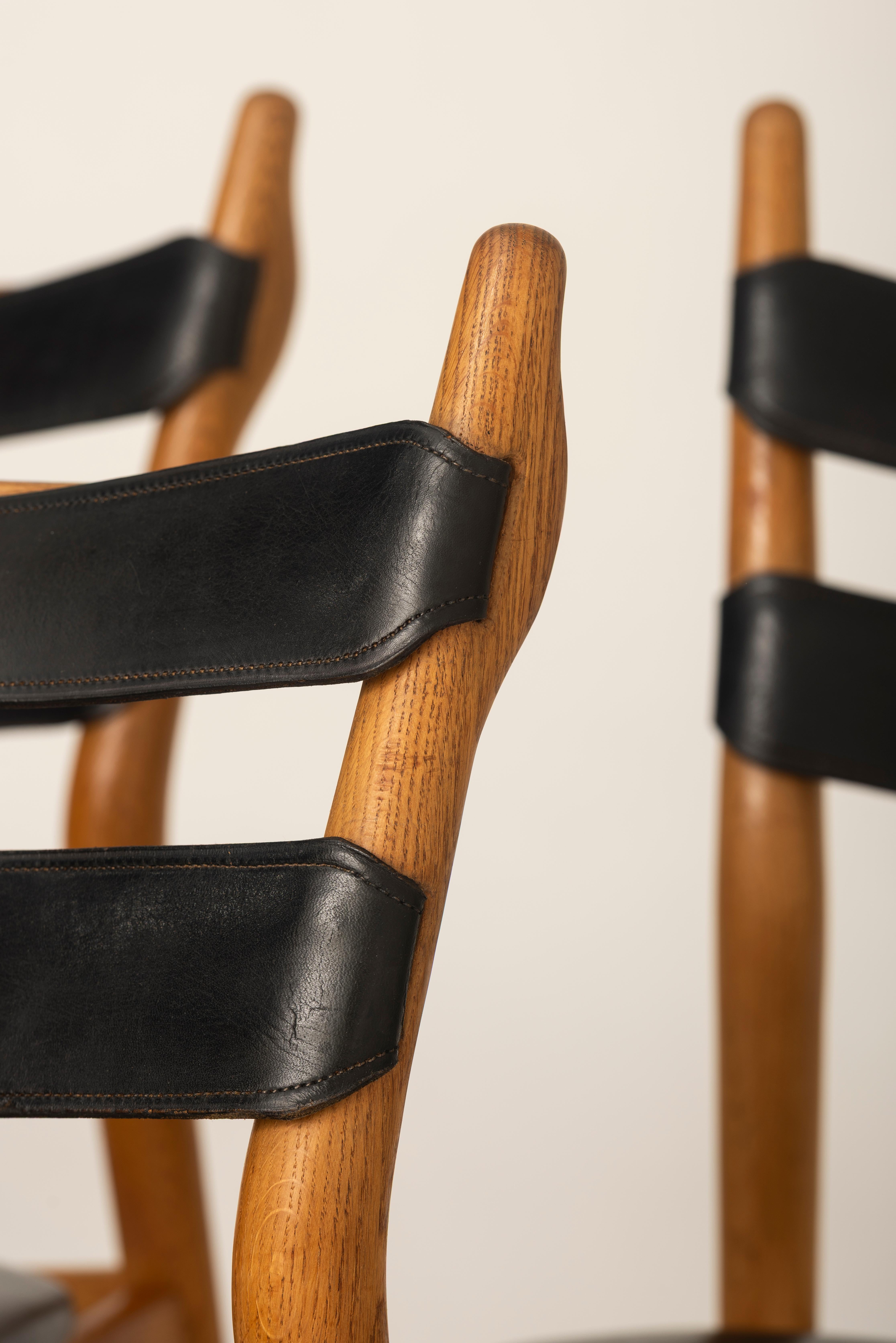 Scandinavian Modern Helge Sibast Dining Chairs Model 59 by Sibast Møbelfabrik in Denmark For Sale