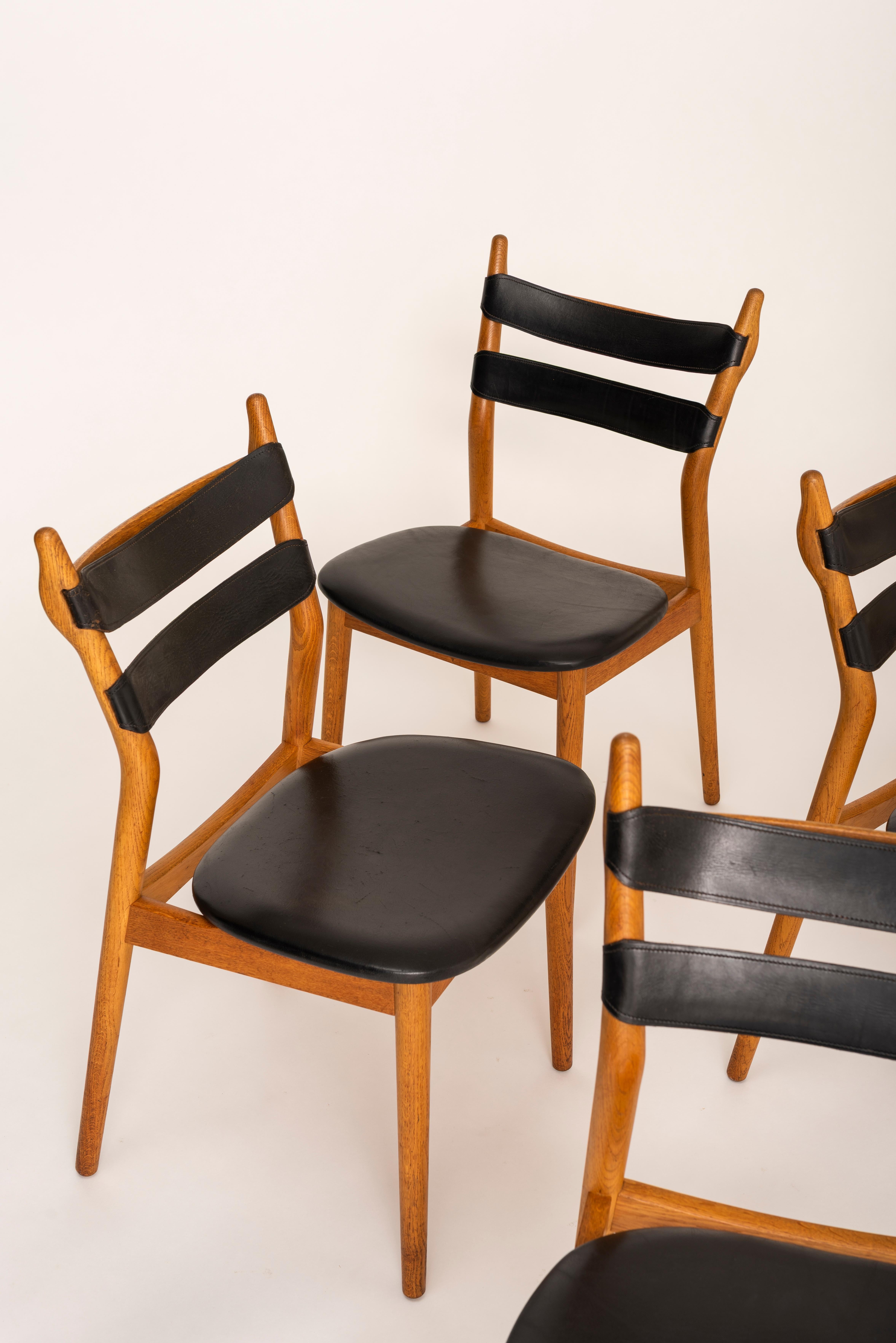 Helge Sibast Esszimmerstühle Modell 59 von Sibast Møbelfabrik in Dänemark (Skandinavische Moderne) im Angebot