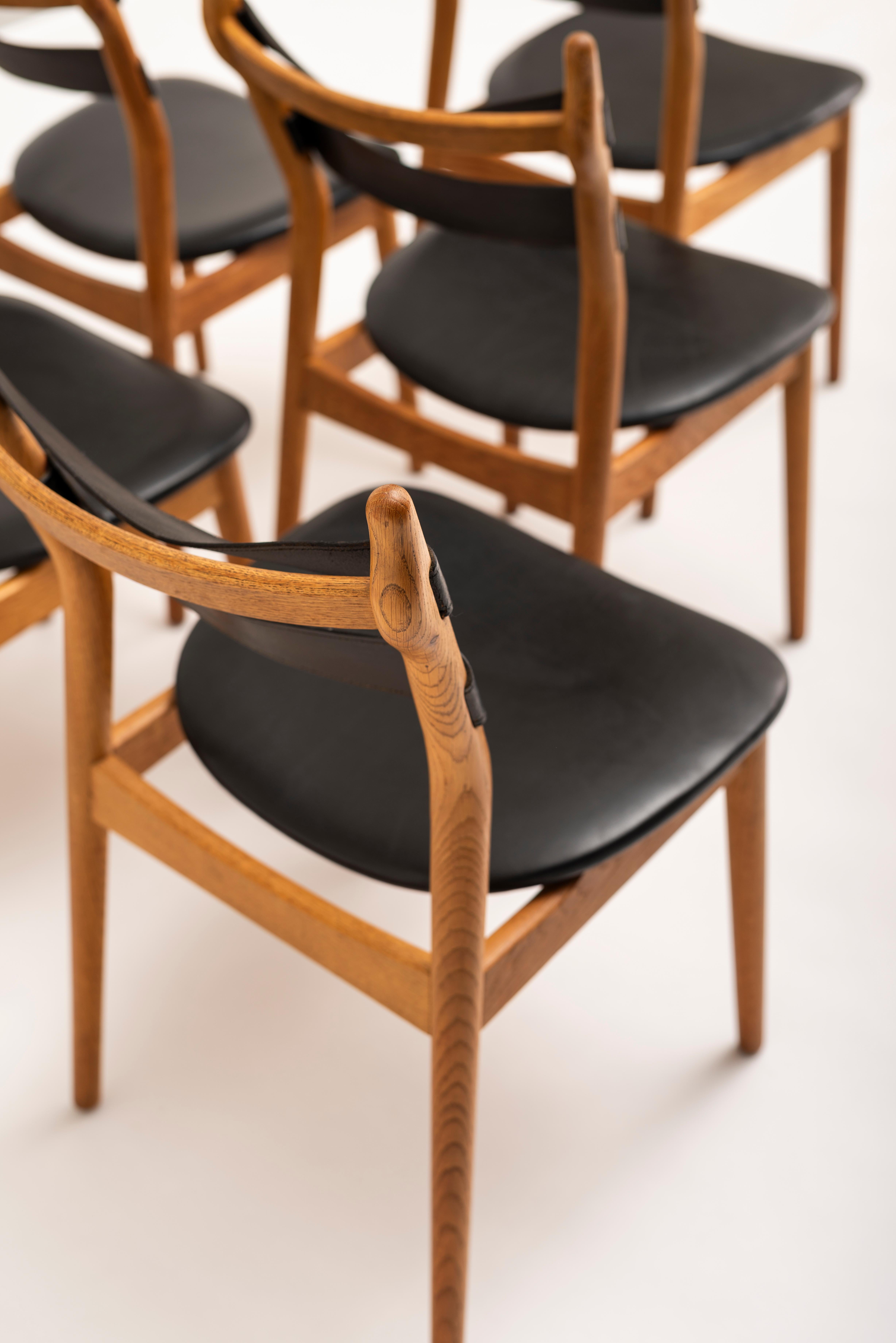 Danish Helge Sibast Dining Chairs Model 59 by Sibast Møbelfabrik in Denmark For Sale