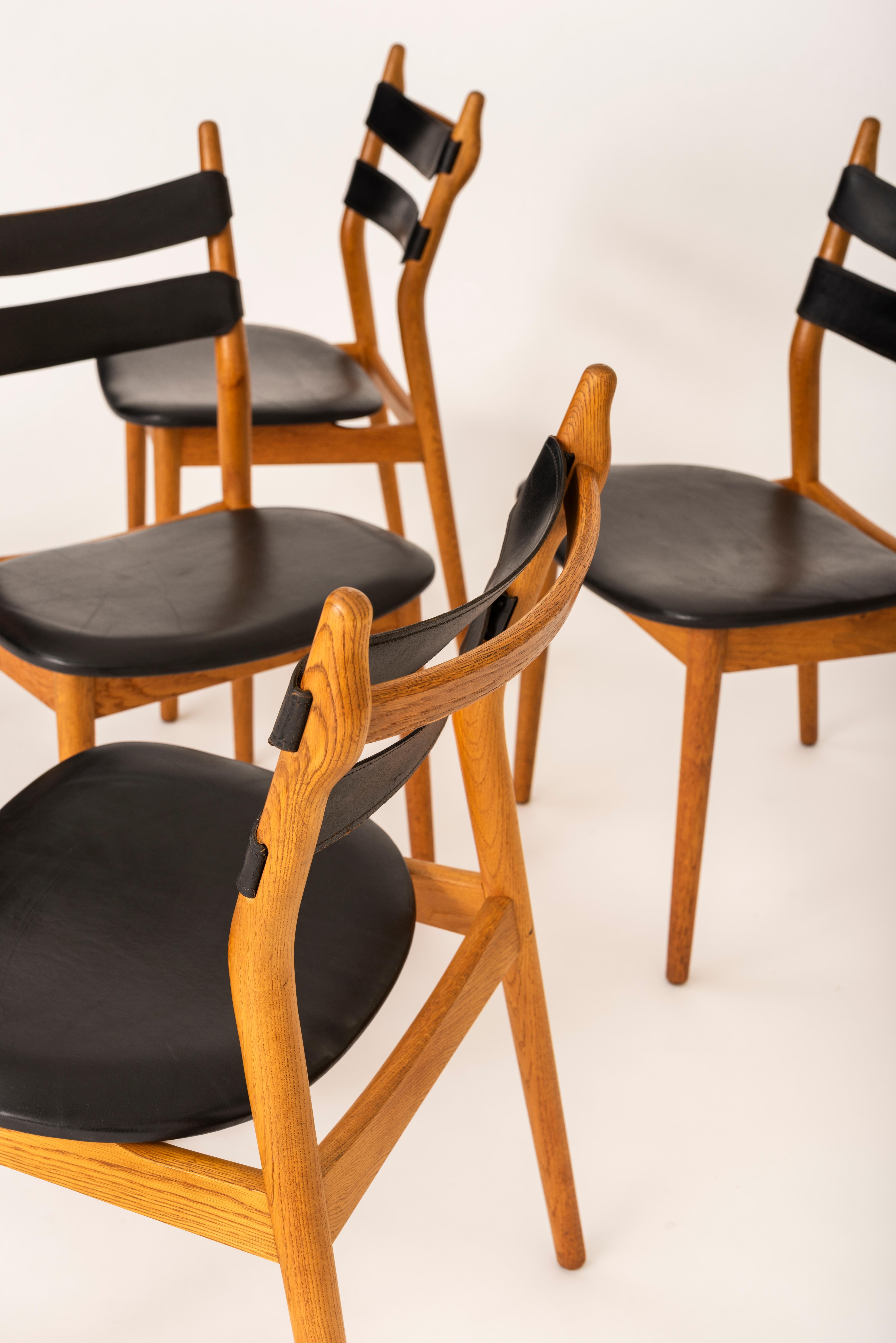 Helge Sibast Esszimmerstühle Modell 59 von Sibast Møbelfabrik in Dänemark (Holzarbeit) im Angebot
