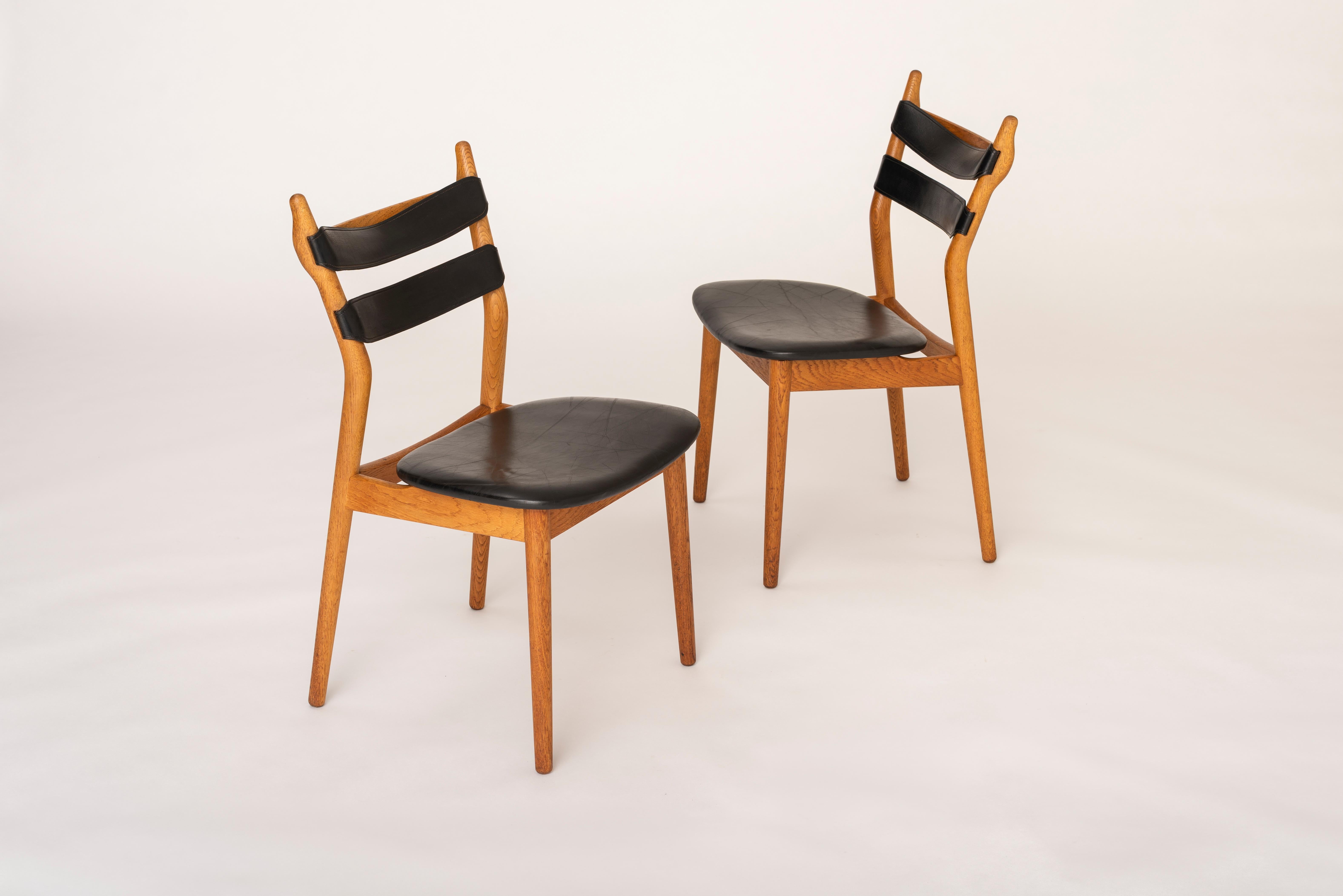 Helge Sibast Dining Chairs Model 59 by Sibast Møbelfabrik in Denmark In Good Condition For Sale In Björnlunda, SE