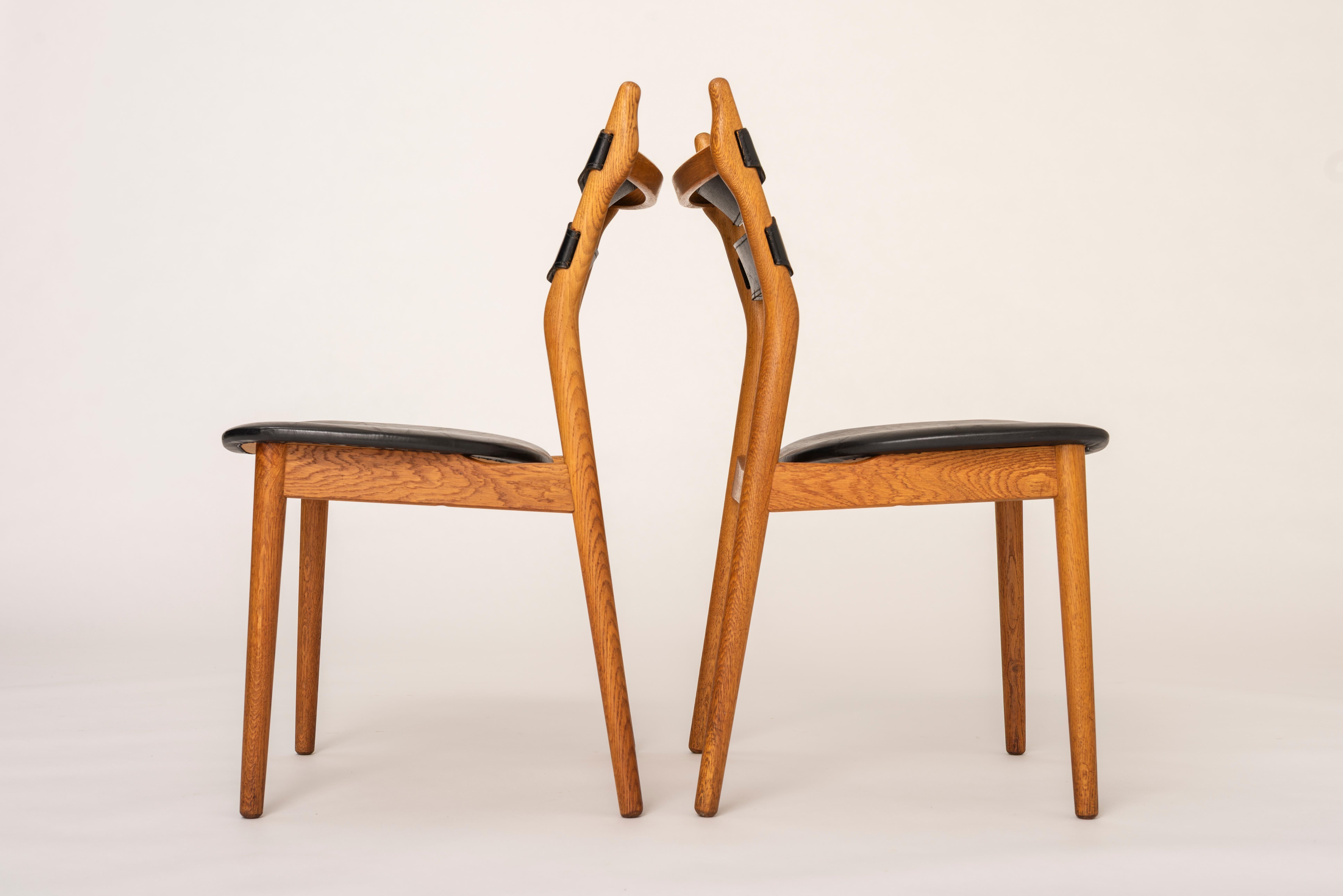 Mid-20th Century Helge Sibast Dining Chairs Model 59 by Sibast Møbelfabrik in Denmark For Sale