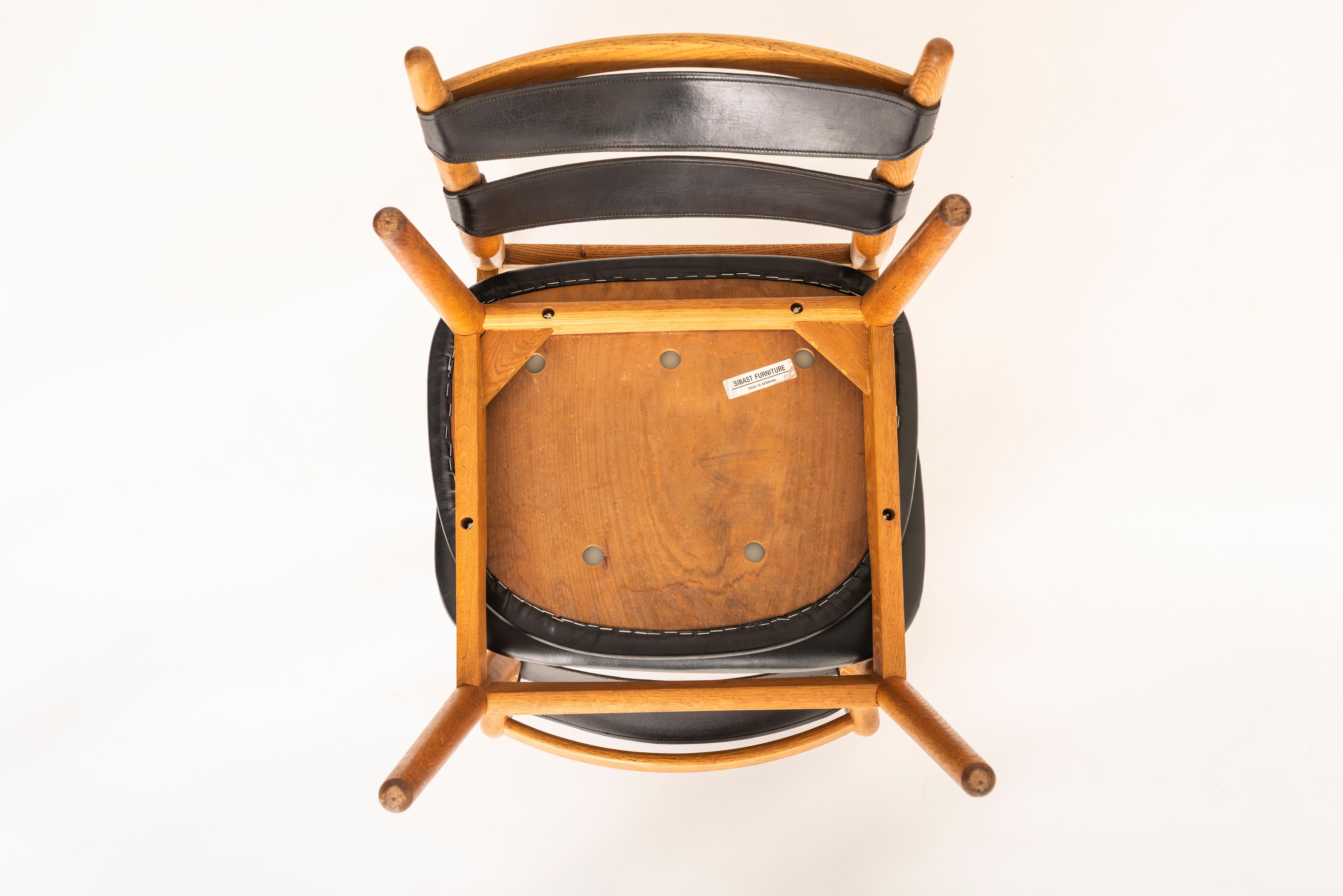 Helge Sibast Dining Chairs Model 59 by Sibast Møbelfabrik in Denmark For Sale 1
