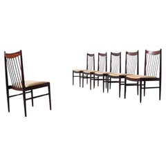 Vintage Helge Sibast model 422 dining chairs in rosewood Denmark 1960