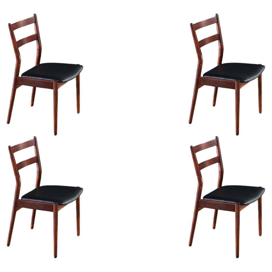Expertly Restored - Helge Sibast Rosewood & Leather Dining Chairs