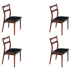 Restauradas por expertos - Sillas de comedor Helge Sibast de palisandro y cuero