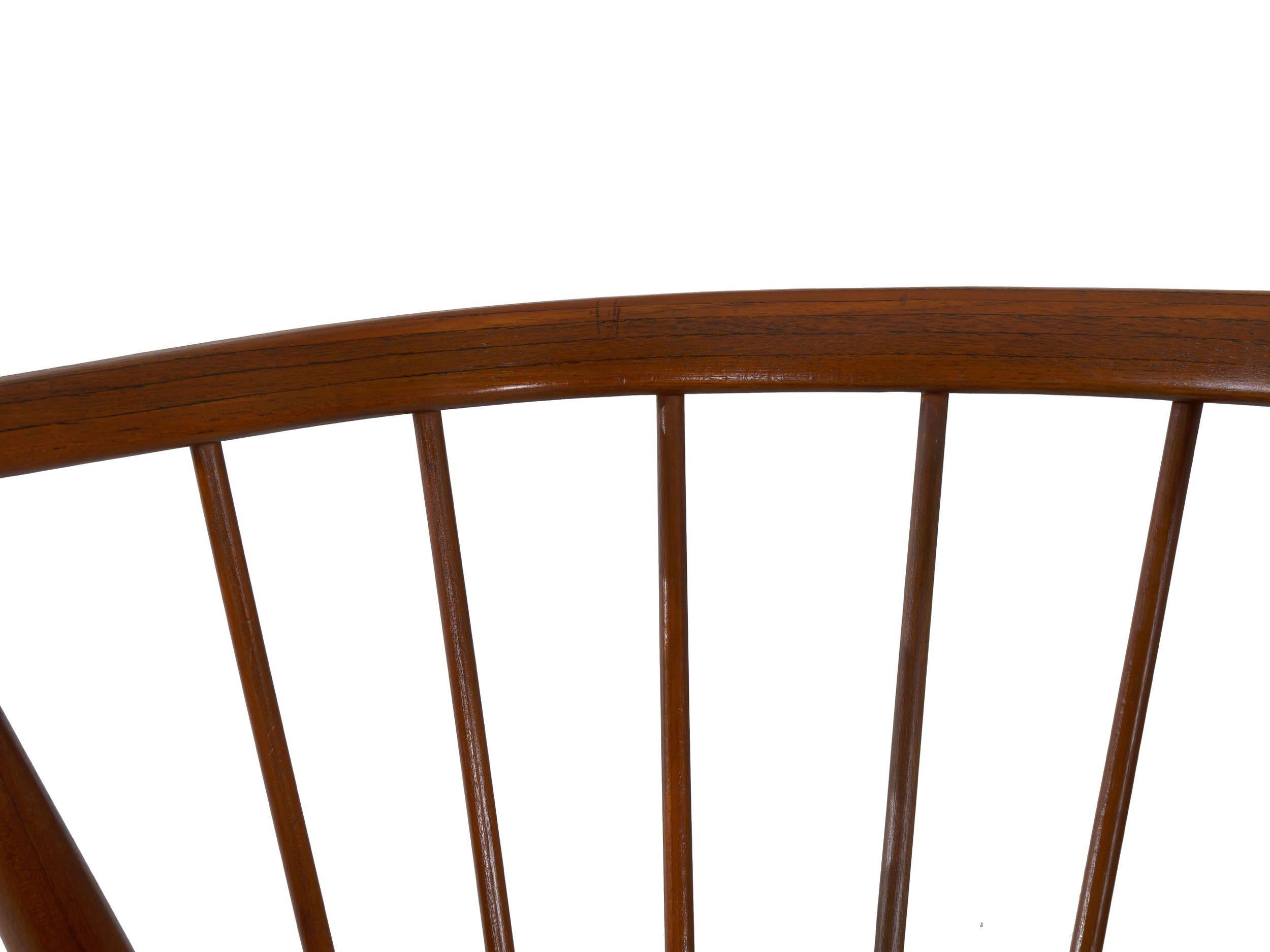 Upholstery Helge Sibast “No. 8” Danish Mid-Century Modern Spindle Back Armchair