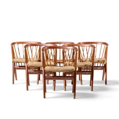 Helge Sibast No. 8 Mid Century Swedish Teak Chairs - Set of 6