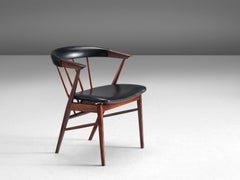 Helge Sibast Roundback Chair in Rosewood and Leather