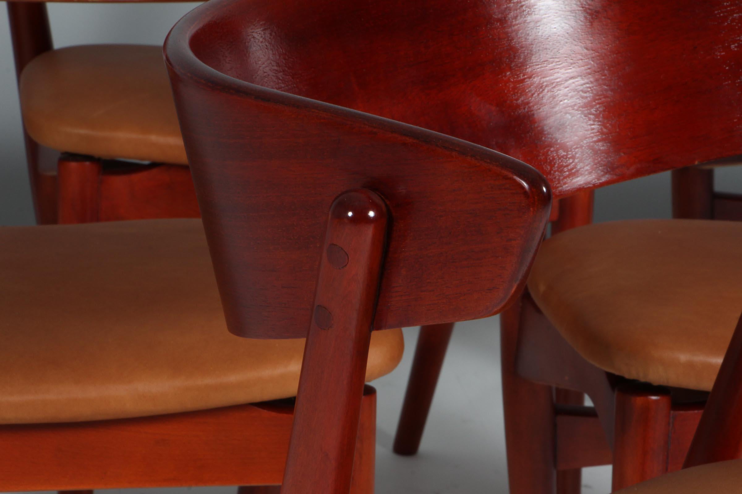 Mid-20th Century Helge Sibast set of six armchairs, model 7