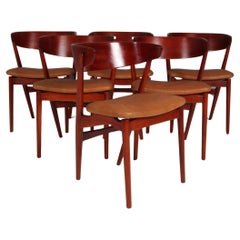 Helge Sibast set of six armchairs, model 7