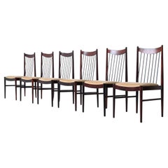 Helge Sibast set of six dining chairs in rosewood Denmark 1960