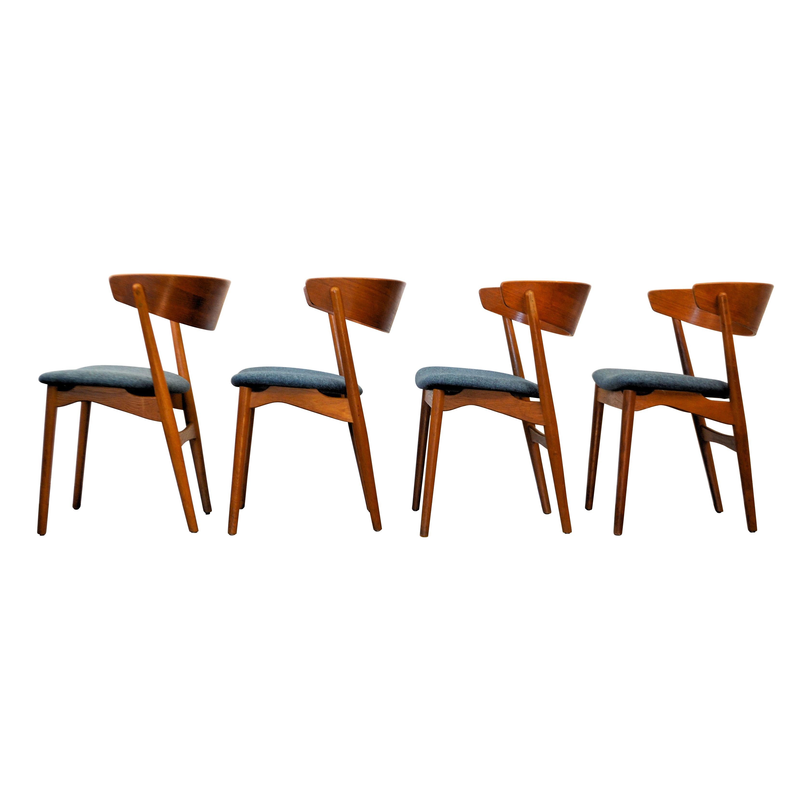 Danish Helge Sibast Teak Dining Chairs No. 7, Set of Four For Sale