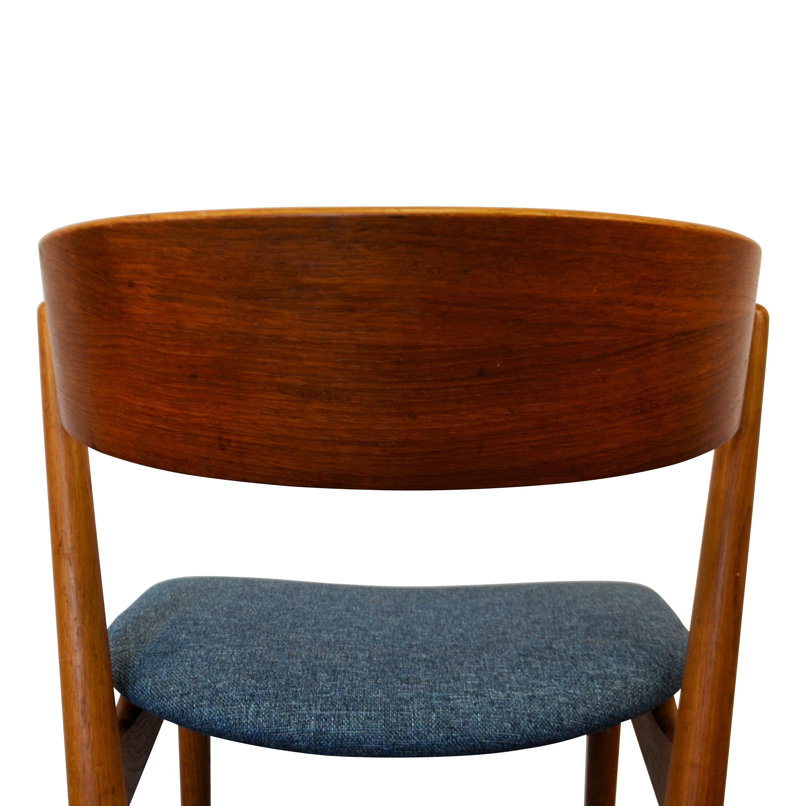Fabric Helge Sibast Teak Dining Chairs No. 7, Set of Four For Sale