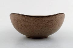 Helge Østerberg Ceramic Bowl in Speckled Glaze, Interior in Dark Blue