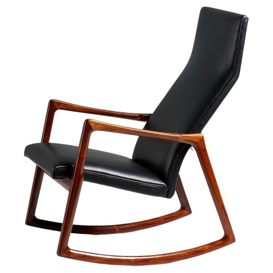 Helge Vestergaard-Jensen 1960s Rosewood Rocking Chair