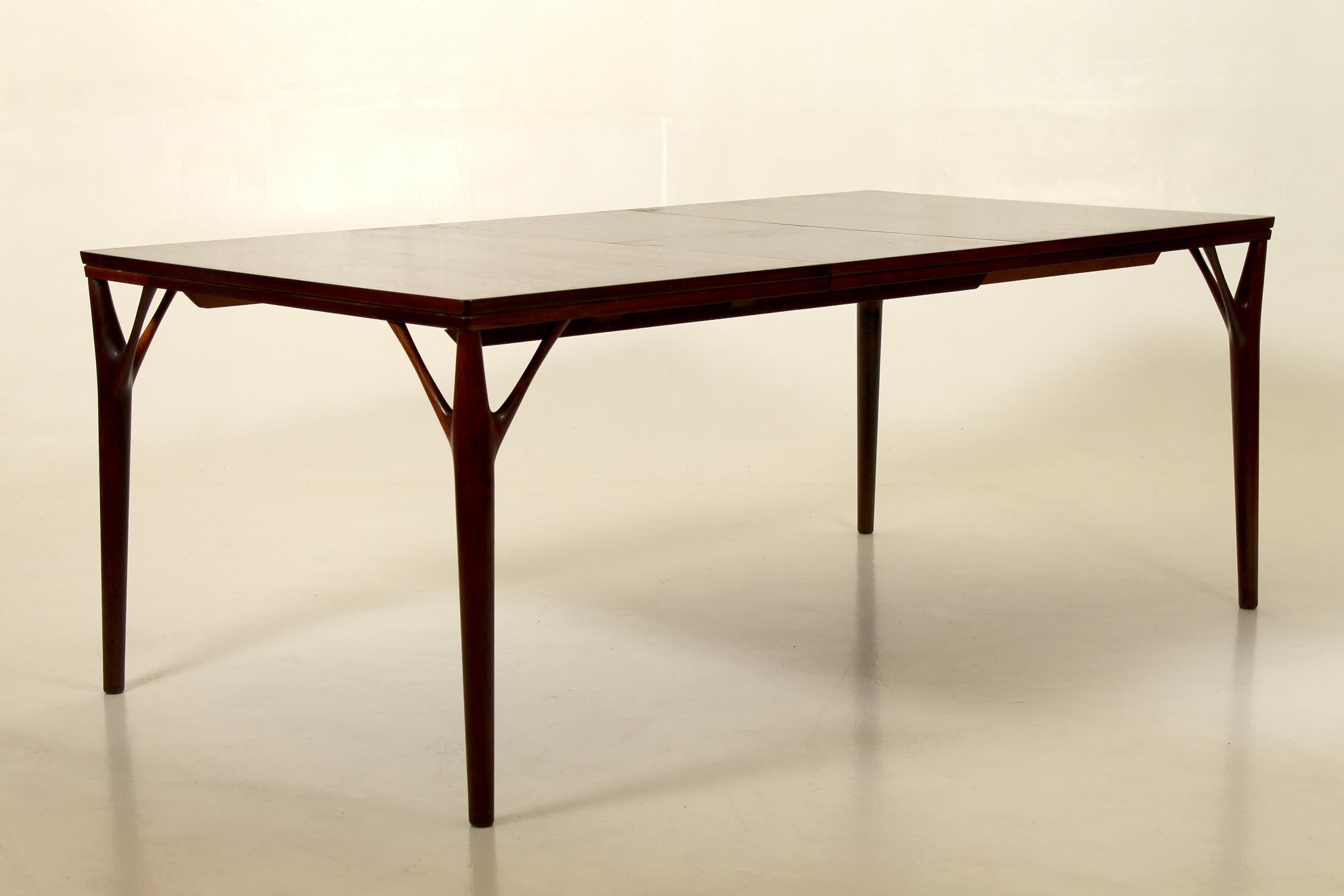 Scandinavian Modern Helge Vestergaard Jensen conference table in rosewood. For Sale