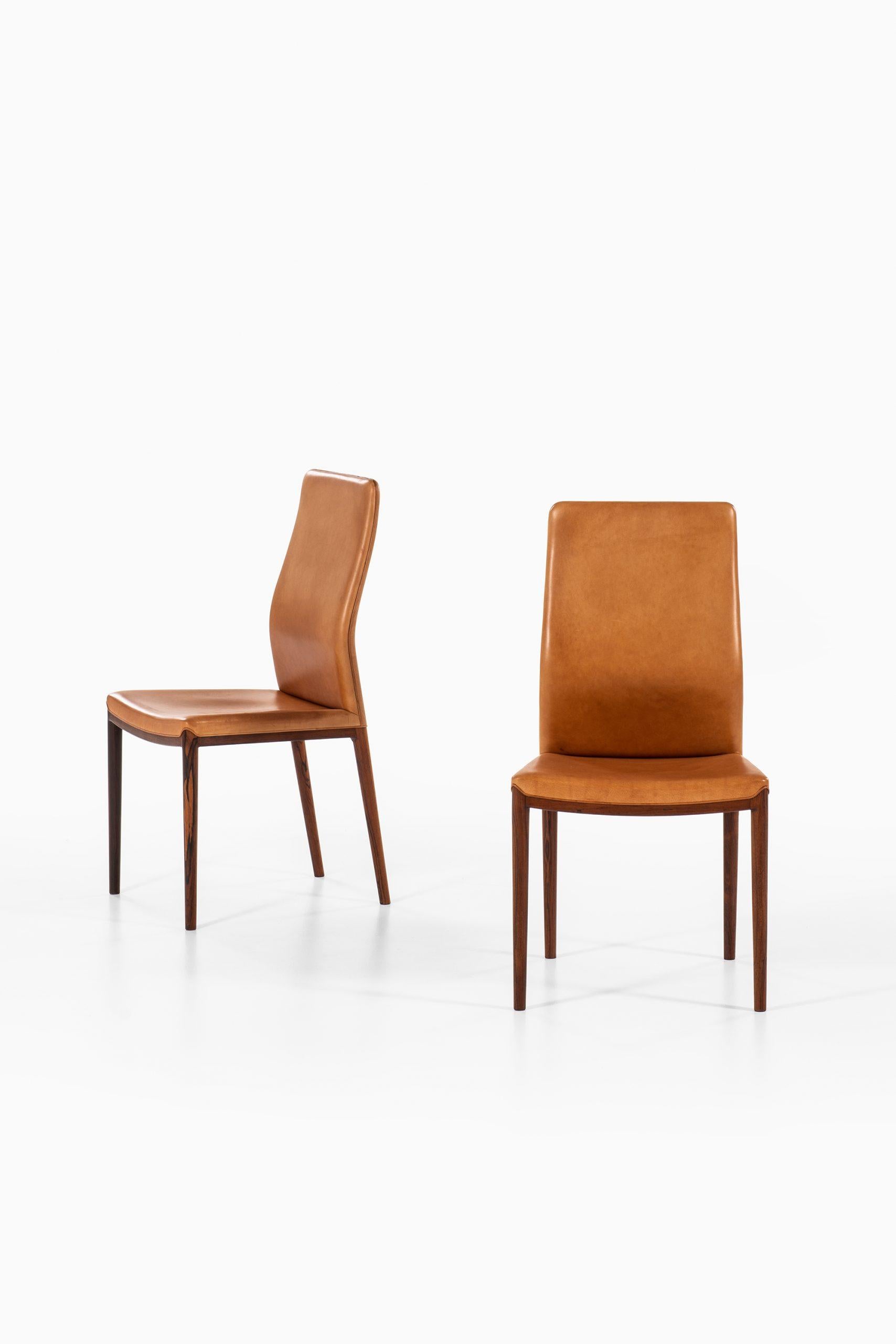 Scandinavian Modern Helge Vestergaard Jensen Dining Chairs Produced by P. Jensen & Co. Cabinetmakers For Sale