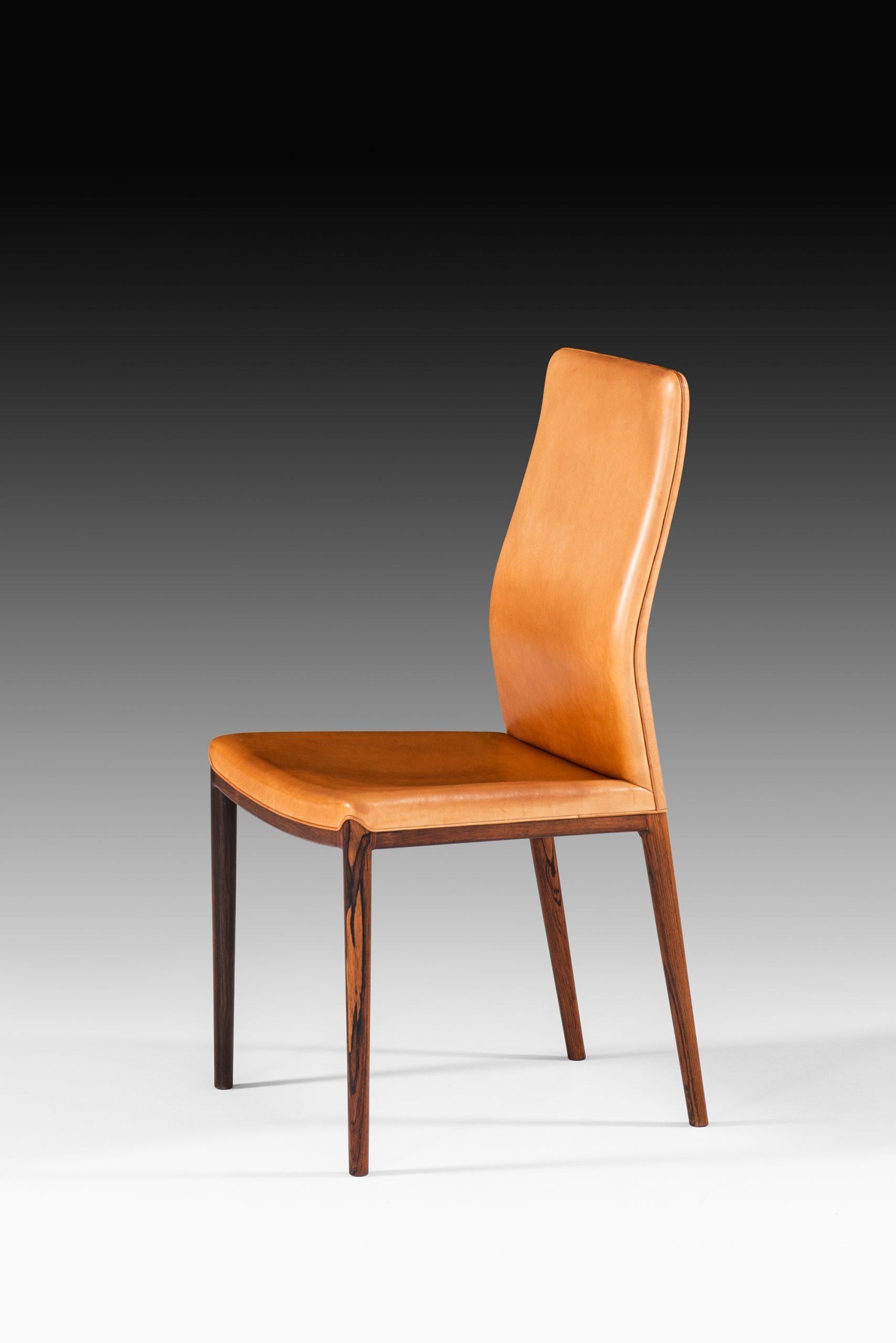 Mid-20th Century Helge Vestergaard Jensen Dining Chairs Produced by P. Jensen & Co. Cabinetmakers For Sale