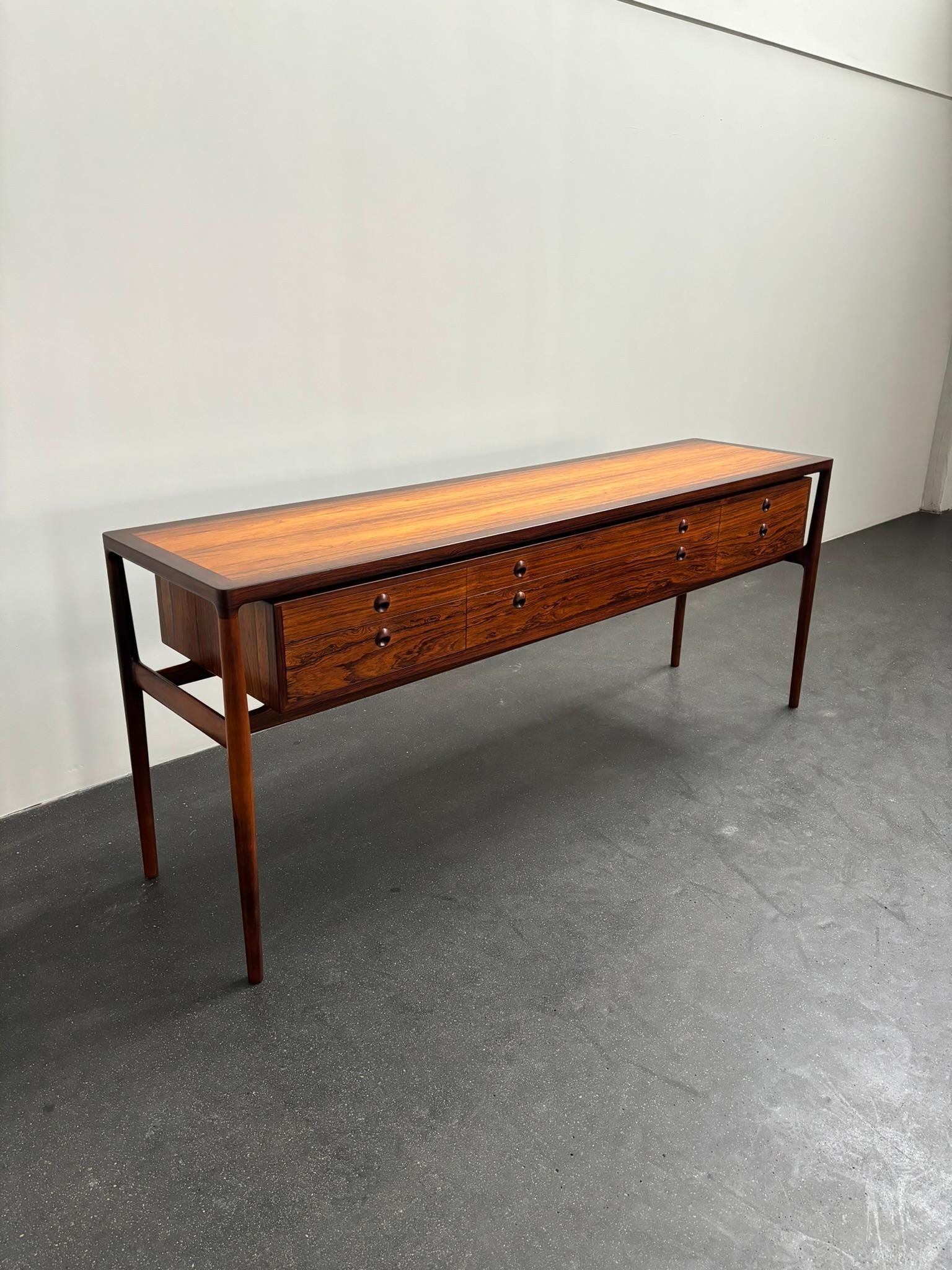 Scandinavian Modern Helge Vestergaard Jensen Freestanding Sideboard in Rosewood, 1957