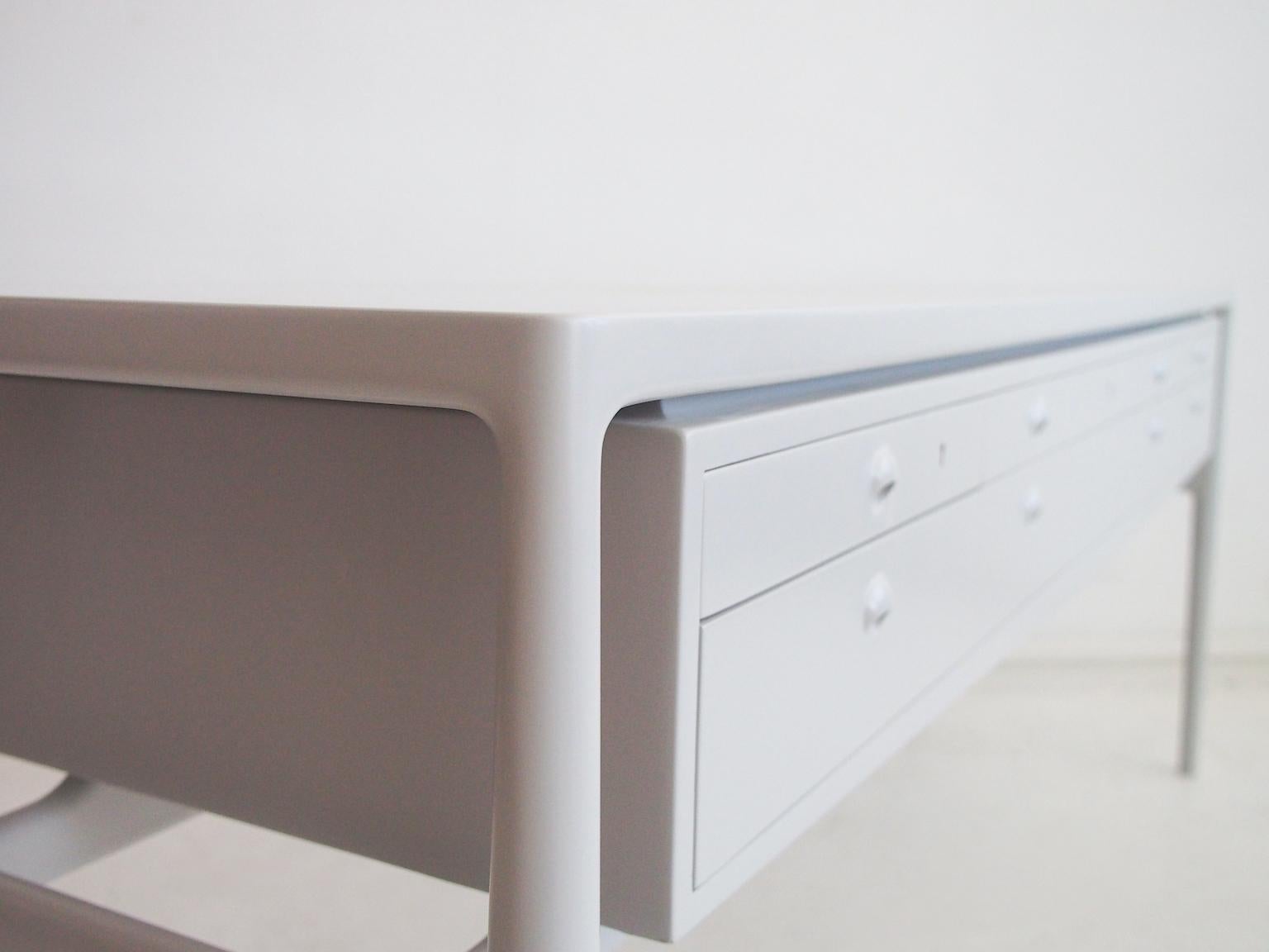 Helge Vestergaard-Jensen Light Grey Painted Wood Sideboard For Sale 5