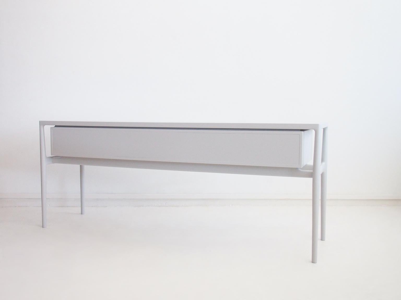 Helge Vestergaard-Jensen Light Grey Painted Wood Sideboard For Sale 13
