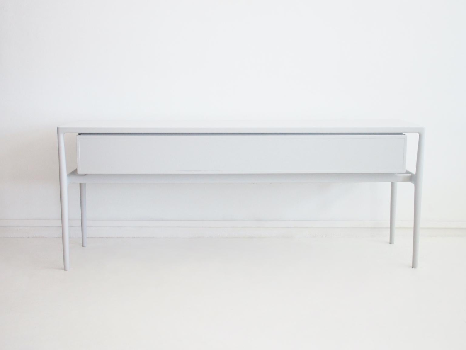 Helge Vestergaard-Jensen Light Grey Painted Wood Sideboard For Sale 14
