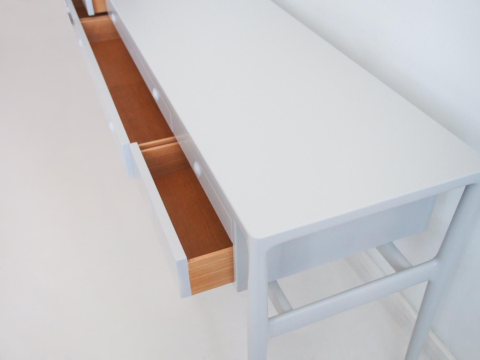 Helge Vestergaard-Jensen Light Grey Painted Wood Sideboard For Sale 1