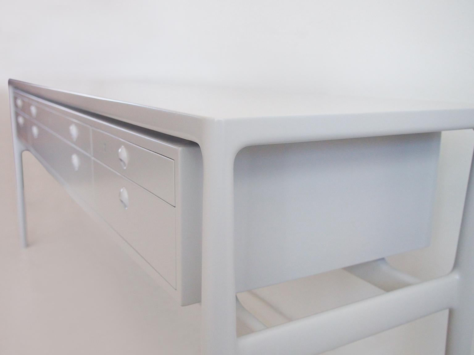 Helge Vestergaard-Jensen Light Grey Painted Wood Sideboard For Sale 2