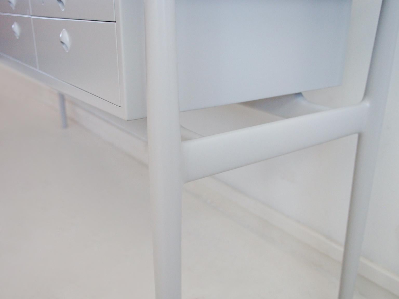 Helge Vestergaard-Jensen Light Grey Painted Wood Sideboard For Sale 3