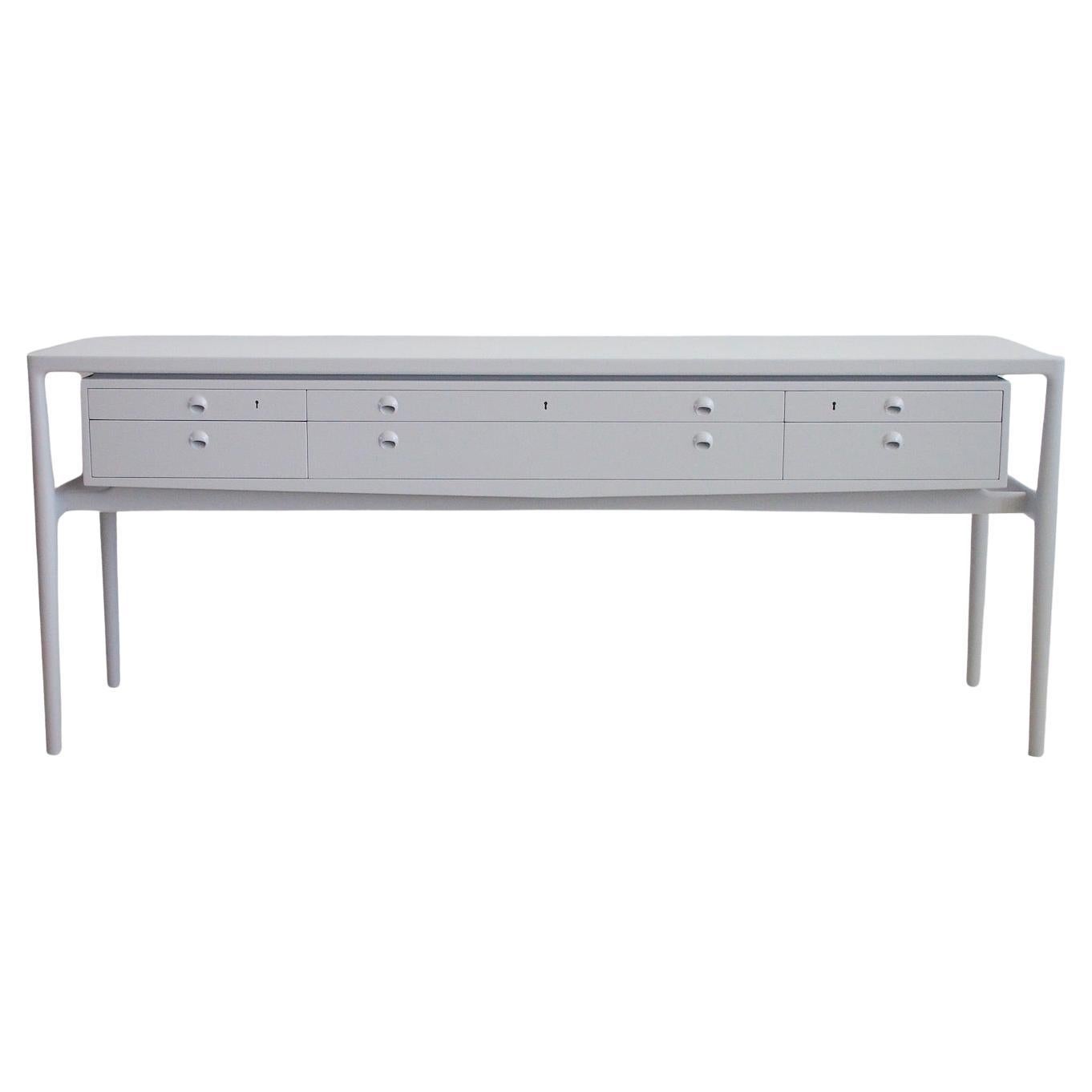 Helge Vestergaard-Jensen Light Grey Painted Wood Sideboard