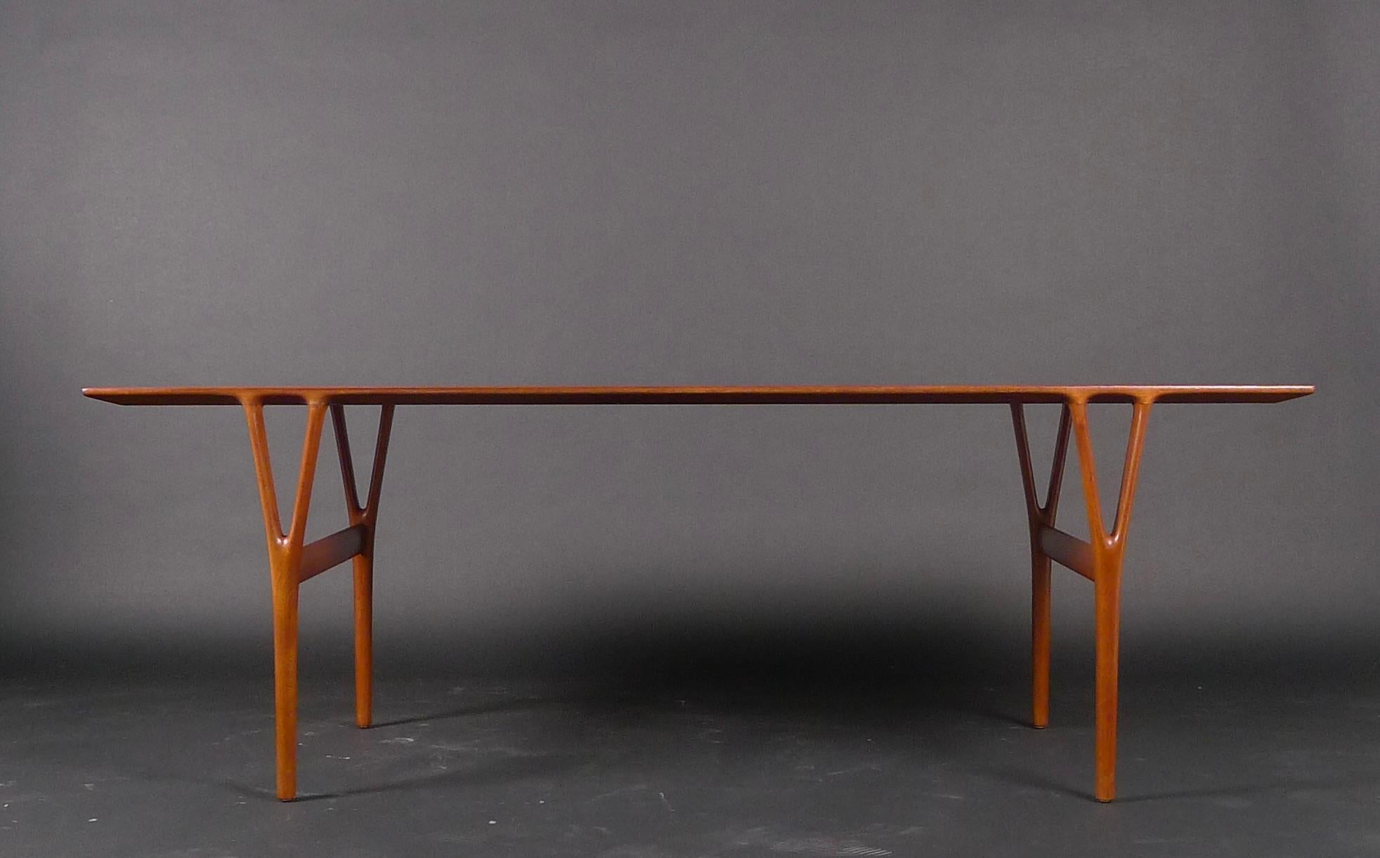 Danish Helge Vestergaard Jensen, Low Table, Model U55, Rosewood, Peder Pedersen Label For Sale
