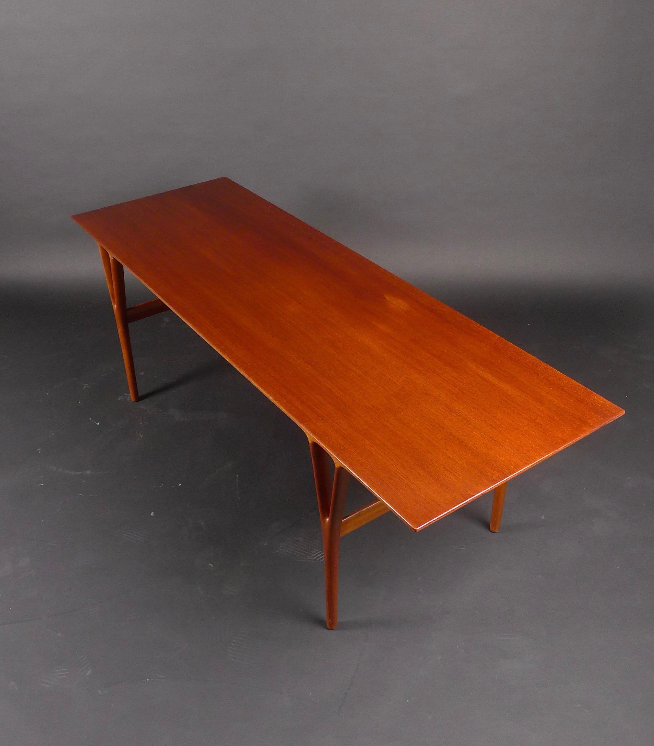 Helge Vestergaard Jensen, Low Table, Model U55, Rosewood, Peder Pedersen Label For Sale 1