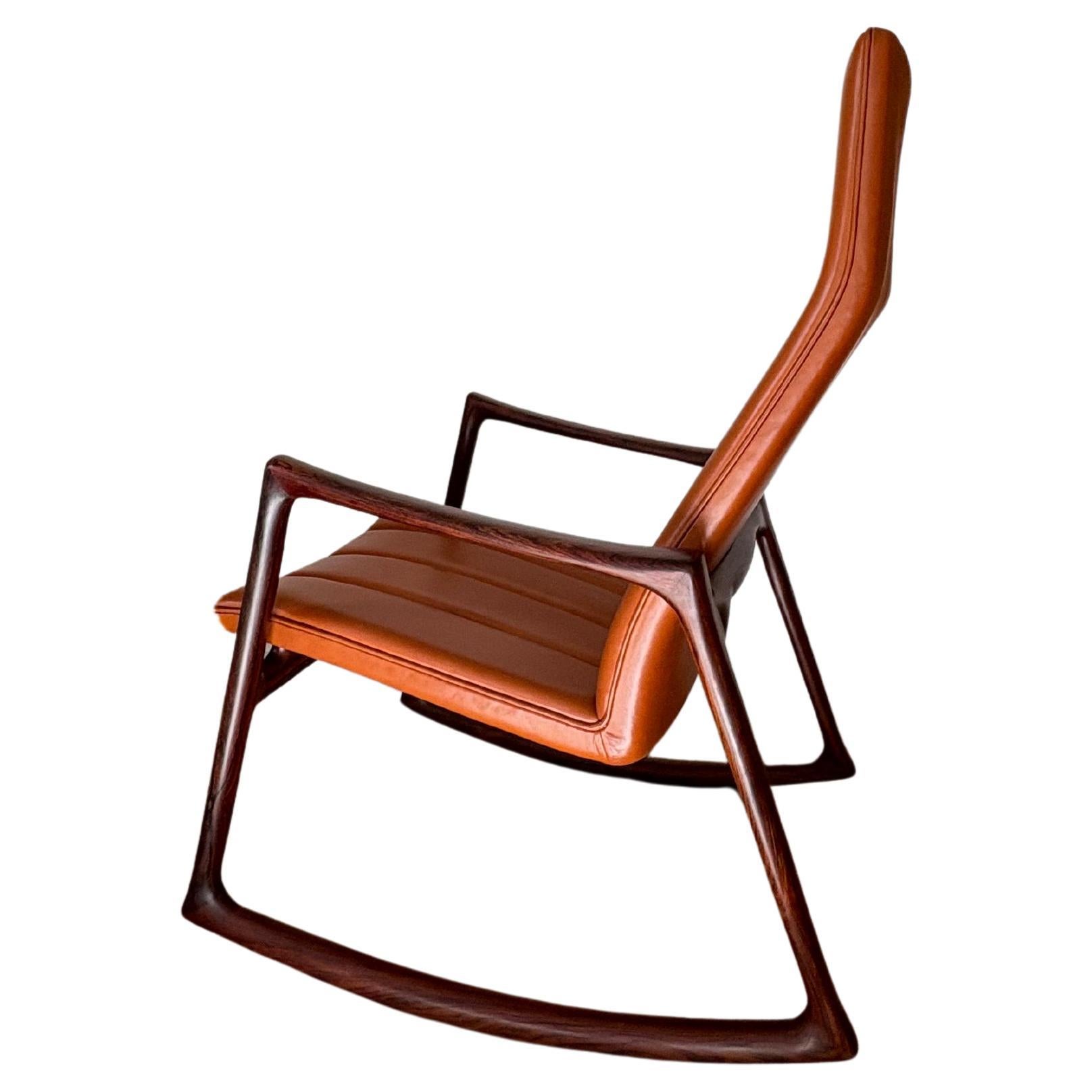 Danish Helge Vestergaard Jensen Rocking Chair designed 1959 For Sale