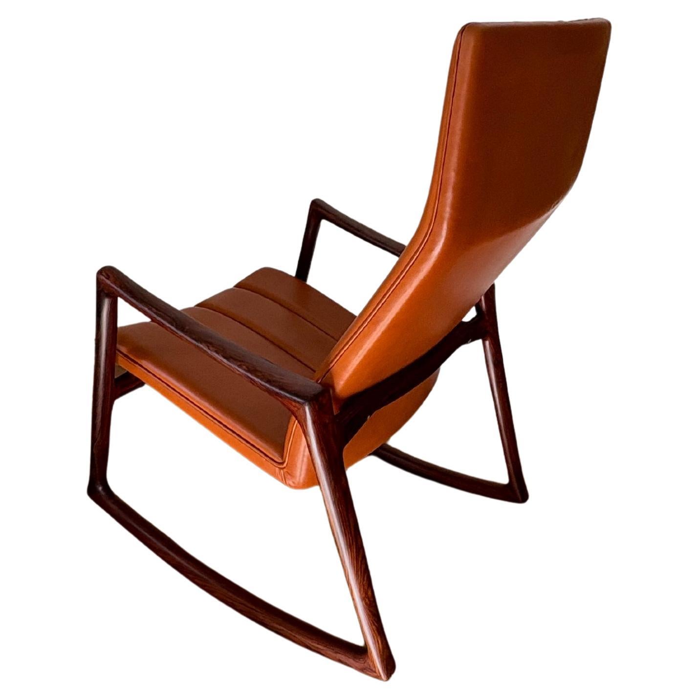 Mid-20th Century Helge Vestergaard Jensen Rocking Chair designed 1959 For Sale