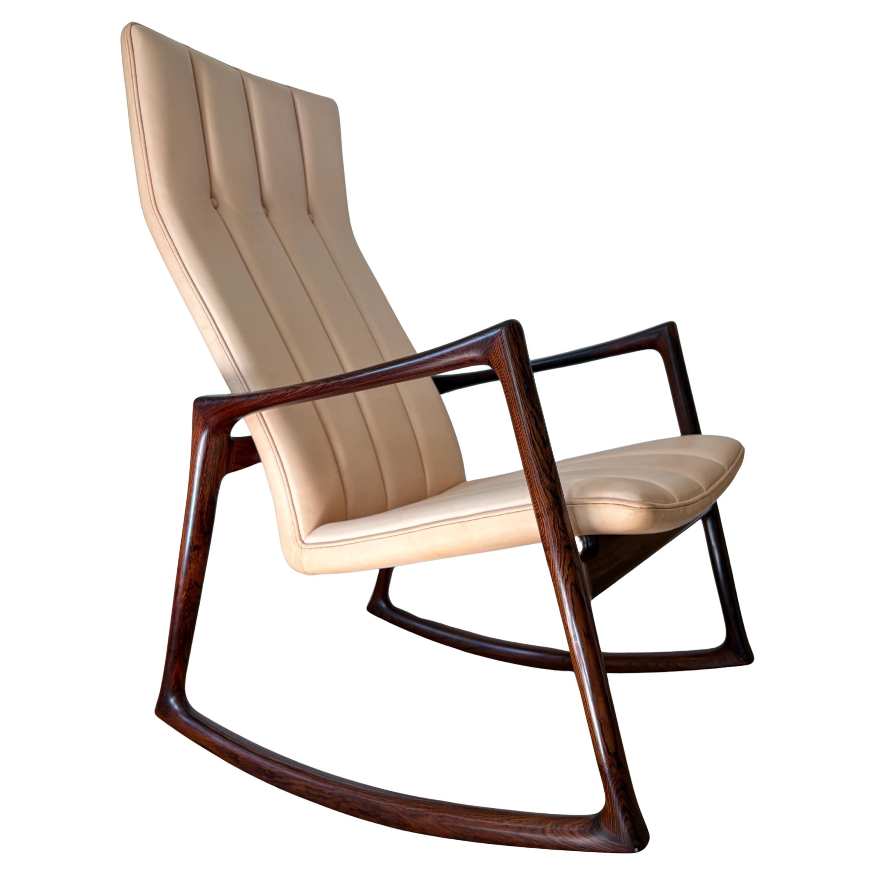 Helge Vestergaard Jensen Rosewood Rocking Chair designed 1959