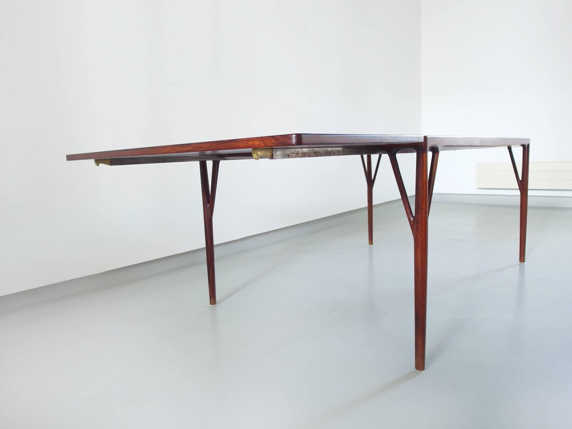 Helge Vestergaard Jensen Sculptural Dining Table with Extension, Denmark, 1957 2