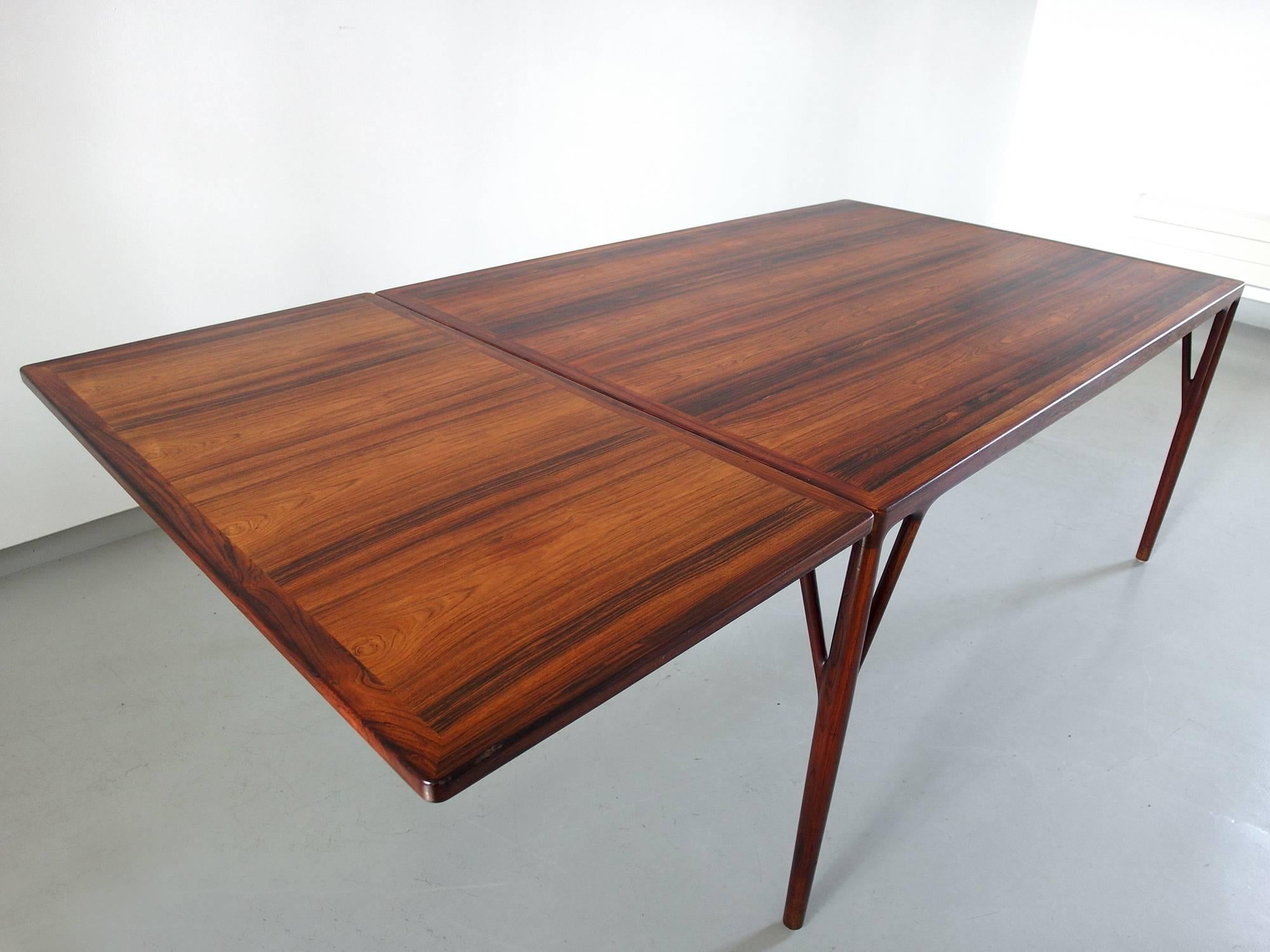 Mid-20th Century Helge Vestergaard Jensen Sculptural Dining Table with Extension, Denmark, 1957