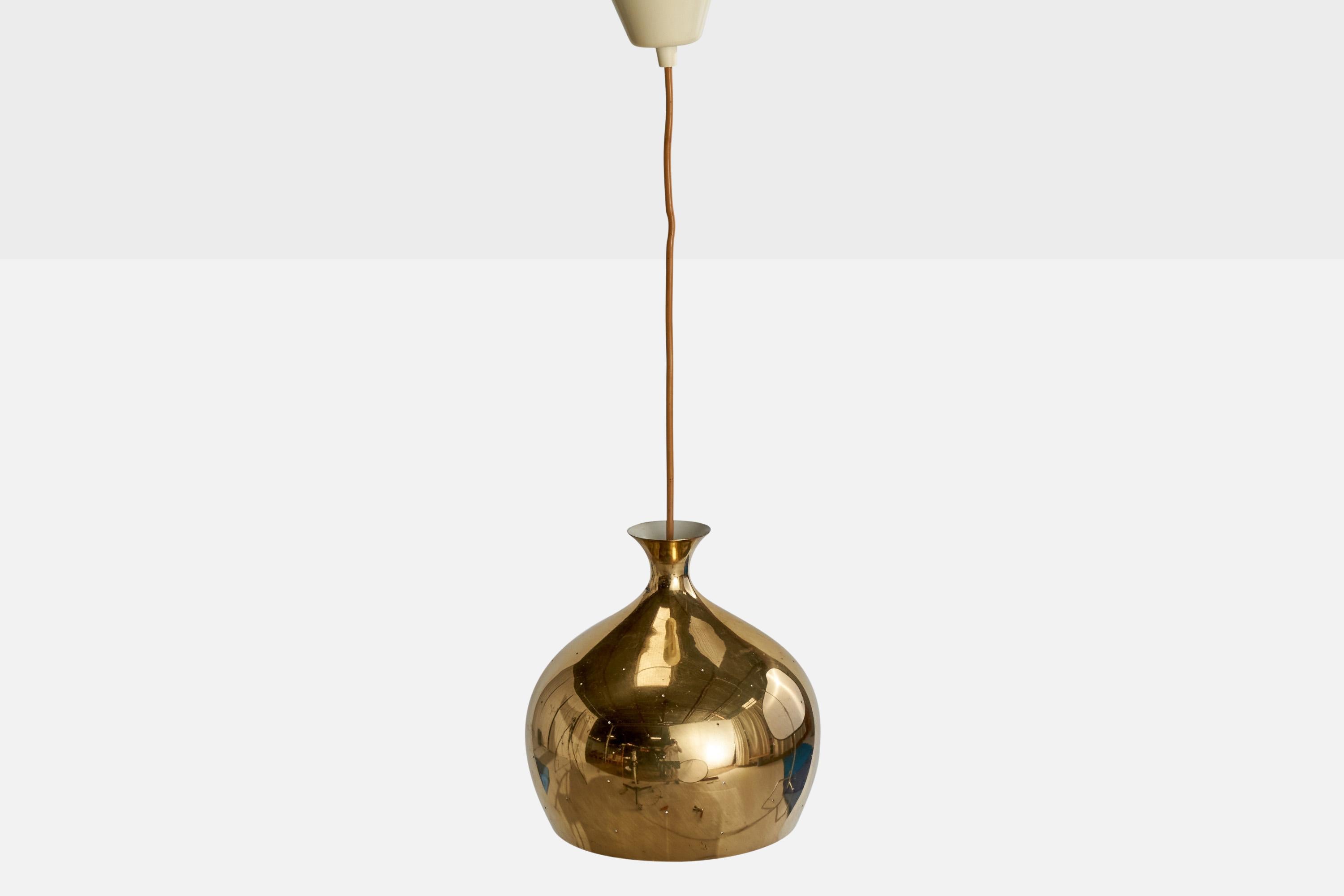 Helge Zimdal, Lampada a sospensione, Ottone, Svezia, anni '60 In condizioni buone in vendita a High Point, NC