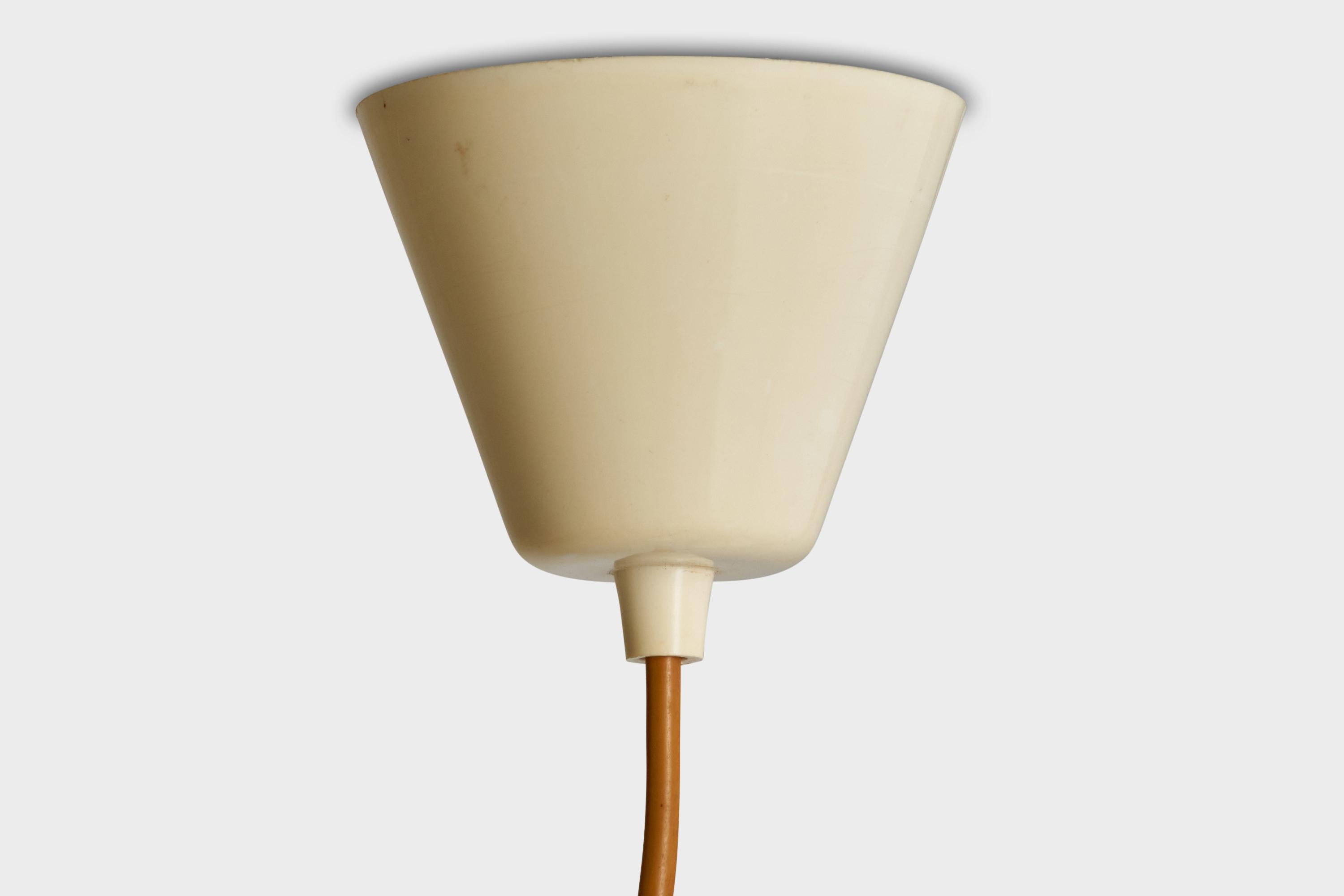 Helge Zimdal, Lampada a sospensione, Ottone, Svezia, anni '60 in vendita 2