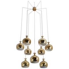 Helge Zimdal "the Onion" Midcentury Swedish Chandelier