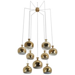 Helge Zimdal "the Onion" Midcentury Swedish Chandelier