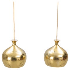 Helge Zimdal two "Löken" ceiling lamps Sweden  1970's